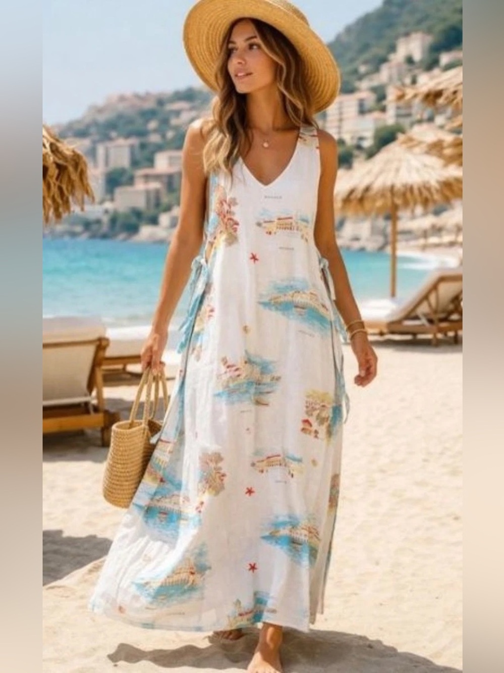 NWT! Calypso St. Barth Linen Blend Beach Dress